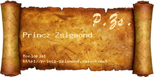 Princz Zsigmond névjegykártya